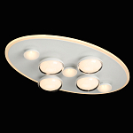 Потолочный светильник овальной формы белого цвета с 7-ю лампами Lunar Pebbles варинант исполнения - 3 | Loft Concept в Орле