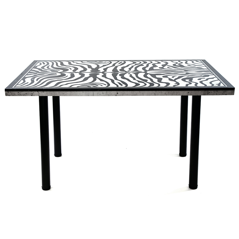Стол обеденный из натурального мрамора Marble BW Accent Table Черно-белый Стол обеденный из натурального мрамора Marble BW Accent Table Черно-белый в Орле | Loft Concept