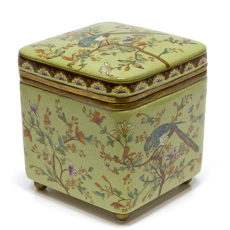 Шкатулка Box Pale Green Зеленый шалфей Бронза Шкатулка Box Pale Green Зеленый шалфей Бронза в Орле | Loft Concept