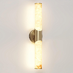 Бра с вытянутым цилиндрическим плафоном из белого алебастра на круглом основании Латунь Cryptocrystalline Stone варинант исполнения - 1 | Loft Concept в Орле