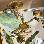 Подсвечник с двумя попугаями из фарфора на бронзовой ветке Eden Garden варинант исполнения - 5 | Loft Concept в Орле