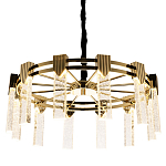 Люстра с прямоугольными хрустальными плафонами Glass Rectangles Gold Chandelier 60 варинант исполнения - 1 | Loft Concept в Орле