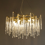 Люстра на подвесе с каркасом из металла и прозрачными подвесками из стекла Droplet Chandelier варинант исполнения - 1 | Loft Concept в Орле