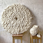 Панно на стену из шерсти мериноса Белый Круг  варинант исполнения - 1 | Loft Concept в Орле