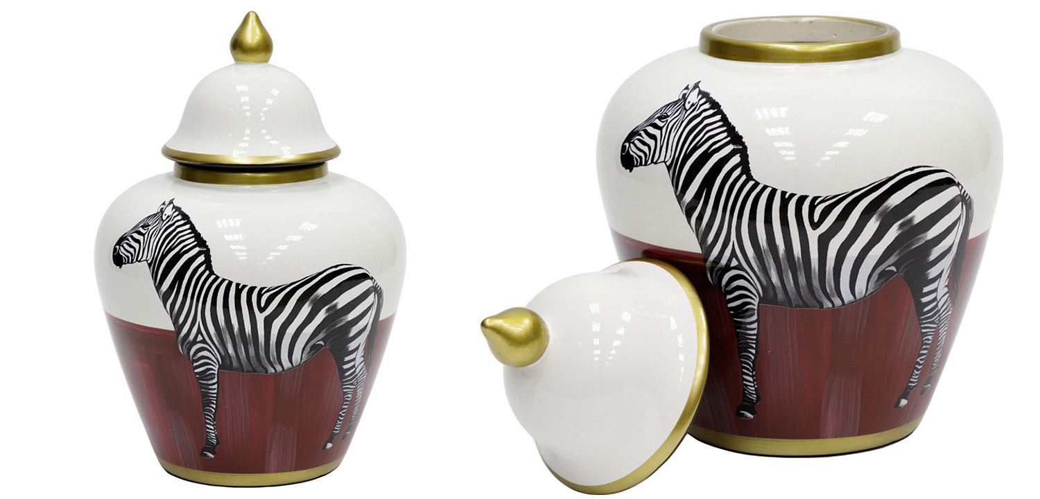 Ваза Zebra Vase white and red Ваза Zebra Vase white and red - Loft-Concept в Орле