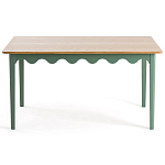 Деревянный обеденный стол Wavy Wooden Dining Table Green варинант исполнения - 2 | Loft Concept в Орле