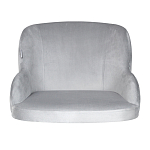 Барный стул со спинкой и подлокотниками на 4-х деревянных ножках Серый Велюр Ava Charm варинант исполнения - 2 | Loft Concept в Орле