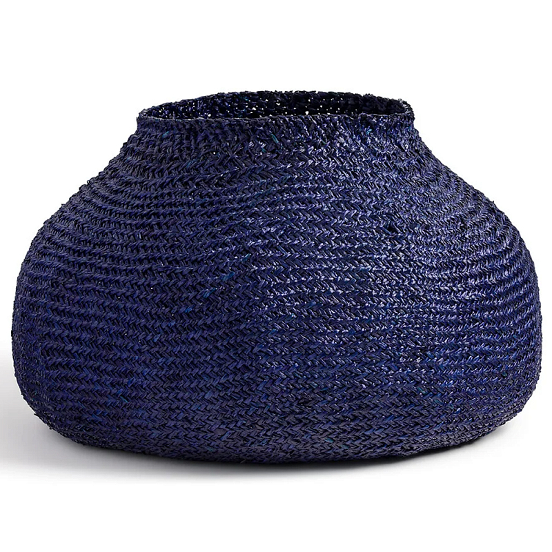 Корзина синяя Elewisa Wicker Basket Синий Корзина синяя Elewisa Wicker Basket Синий в Орле | Loft Concept