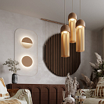 Бра круглое натуральная пробка с бахромой Natural Cork варинант исполнения - 5 | Loft Concept в Орле