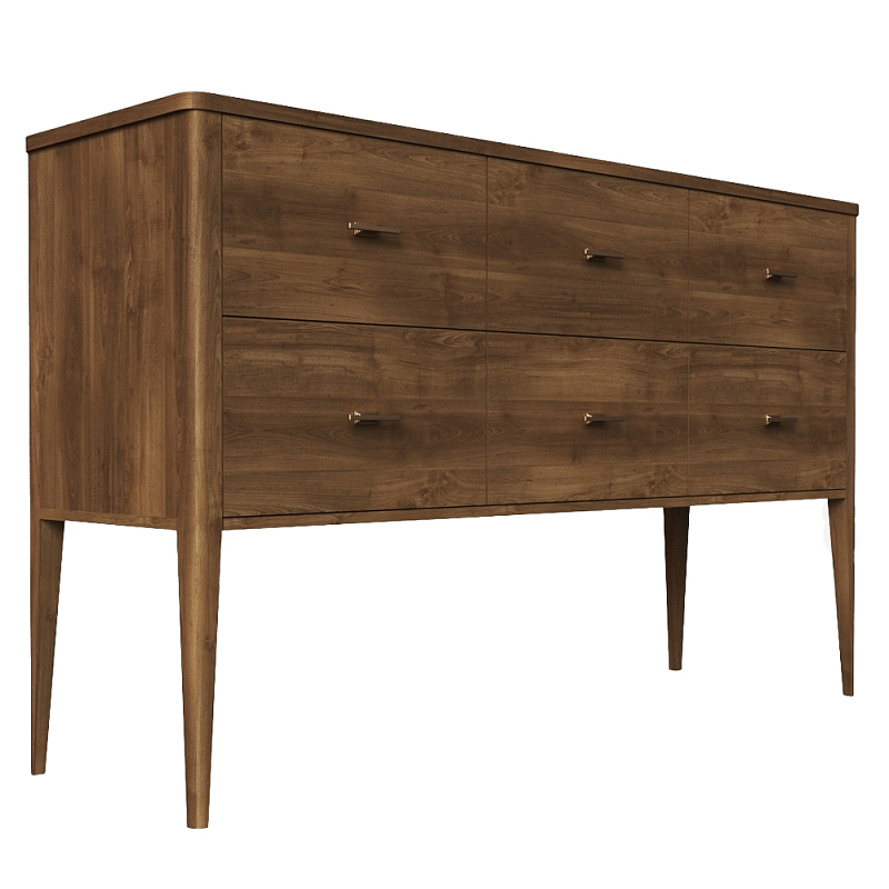 Консоль 6 ящиков из массива бука Tasteful Furniture Серый Коричневый Консоль 6 ящиков из массива бука Tasteful Furniture Серый Коричневый в Орле | Loft Concept