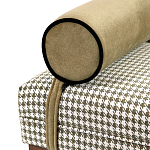 Банкетка Banquette PIED DE POULE с принтом гусиная лапка и бежевыми подлокотниками  варинант исполнения - 1 | Loft Concept в Орле