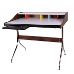 Письменный стол с 2-мя чёрными выдвижными ящиками и нишей с цветными разделителями Ballan варинант исполнения - 2 | Loft Concept в Орле