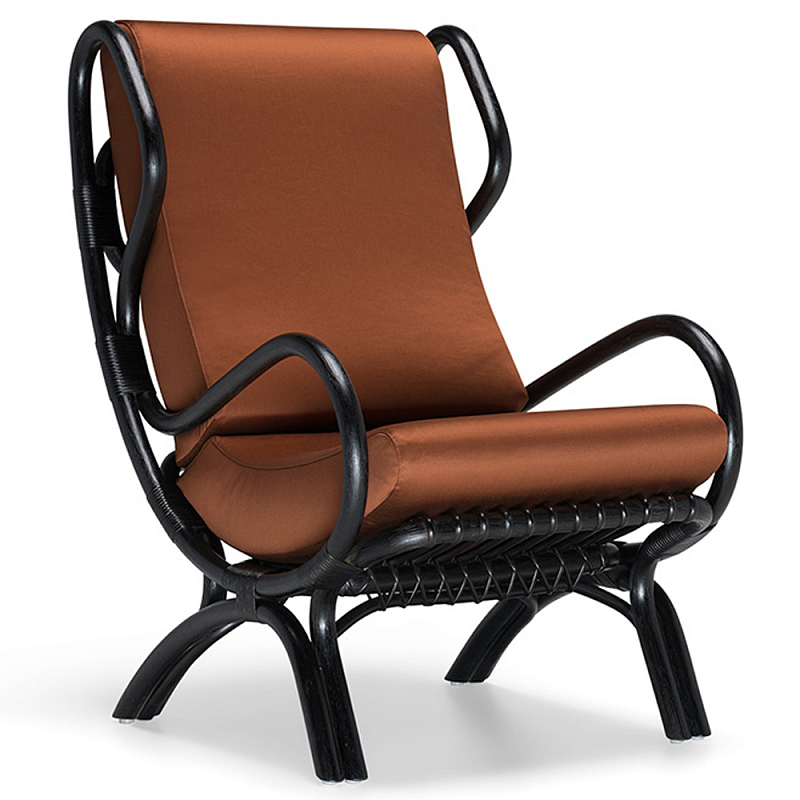 Дизайнерское кресло из ротанга Gio Ponti CONTINUUM D.163.7 BY BONACINA 1889 Armchair Черный Мульти Дизайнерское кресло из ротанга Gio Ponti CONTINUUM D.163.7 BY BONACINA 1889 Armchair Черный Мульти в Орле | Loft Concept