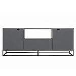 ТВ-тумба цвета графит с  2-мя дверцами и ящиком Strict Lines варинант исполнения - 2 | Loft Concept в Орле