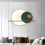 Бра светодиодное круглое в оттенках бронзового и зеленого цвета Kosmikos варинант исполнения - 1 | Loft Concept в Орле