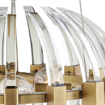 Люстра круглая с прозрачными элементами в форме полумесяца Crystal Crescent варинант исполнения - 1 | Loft Concept в Орле