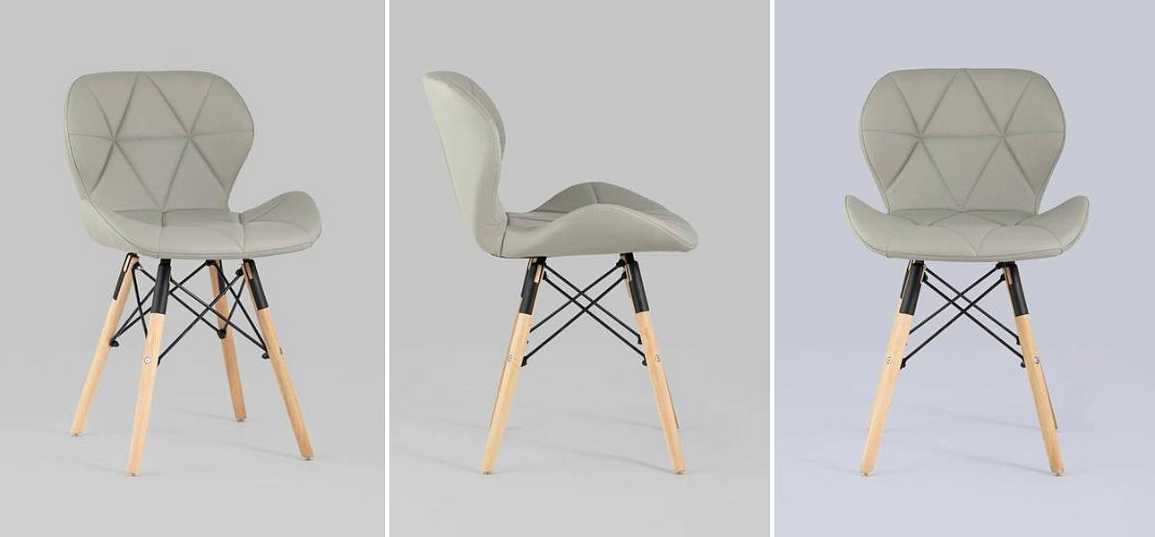 Стул Jeroen Chair Серая Экокожа Стул Jeroen Chair Серая Экокожа - Loft-Concept в Орле