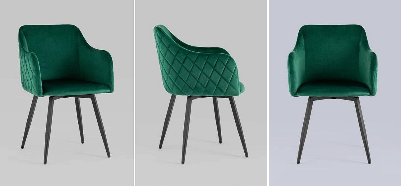 Стул Вращающийся Nika Chair Цвет Изумрудный Зеленый Стул Вращающийся Nika Chair Цвет Изумрудный Зеленый - Loft-Concept в Орле