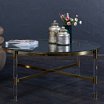 Кофейный столик со столешницей из стекла Crossy варинант исполнения - 6 | Loft Concept в Орле