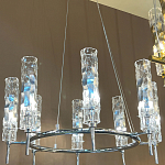 Люстра подвесная круглая с 8-ю цилиндрическими плафонами из стекла LIAISON варинант исполнения - 2 | Loft Concept в Орле