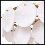 Люстра подвесная четырехъярусная с подвесками в форме дисков Cryptocrystalline Stone варинант исполнения - 4 | Loft Concept в Орле