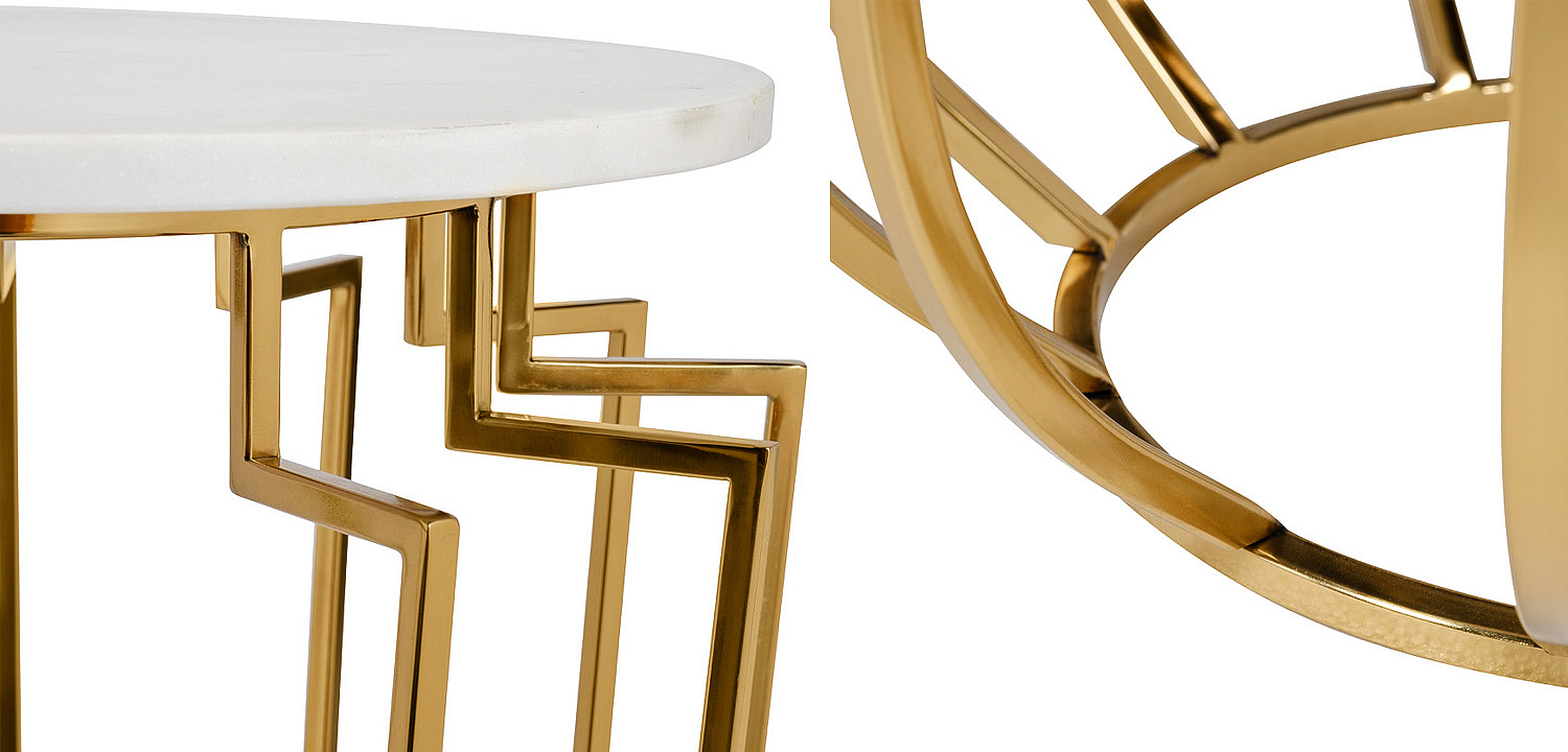 Приставной стол Embret Marble Side Table Приставной стол Embret Marble Side Table - Loft-Concept в Орле