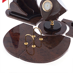 Настольный письменный набор из природного камня обсидиана коричневого Team leader варинант исполнения - 4 | Loft Concept в Орле