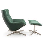 Кресло вращающееся с подставкой для ног зеленое Verdante варинант исполнения - 3 | Loft Concept в Орле