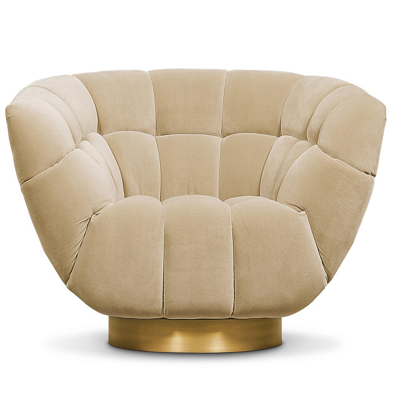 Кресло BRABBU Essex Armchair Бежево-серый Латунь Кресло BRABBU Essex Armchair Бежево-серый Латунь в Орле | Loft Concept
