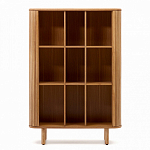 Буфет из ясеневого шпона с открытыми полками и 2-мя раздвижными дверями Toinette варинант исполнения - 3 | Loft Concept в Орле