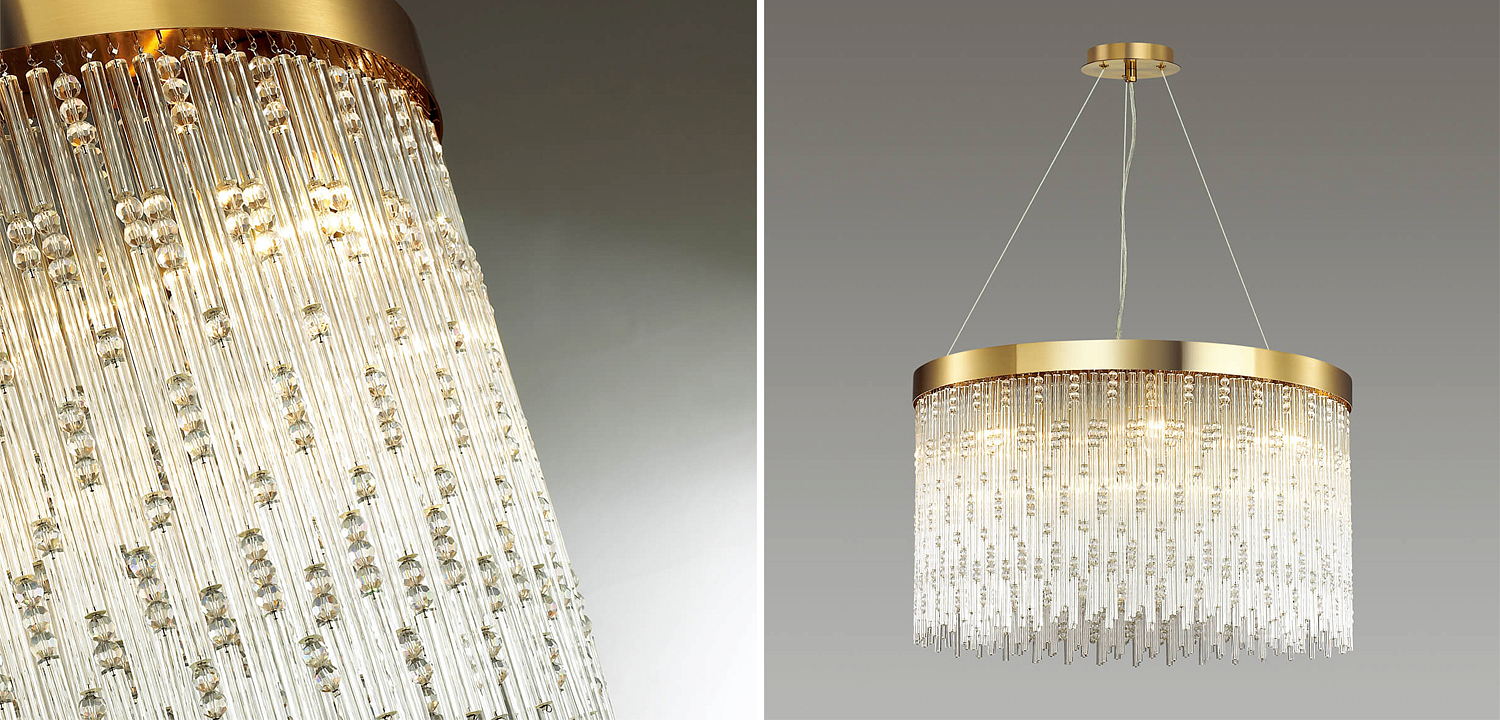 Люстра Hailstorm Rain Kerri Chandelier gold 60 Люстра Hailstorm Rain Kerri Chandelier gold 60 - Loft-Concept в Орле