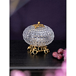 Конфетница из прозрачного рельефного стекла Eden Garden варинант исполнения - 5 | Loft Concept в Орле