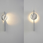 Бра с круглым зеркальным диском на прямоугольном соновании Reflection Circle Glow варинант исполнения - 4 | Loft Concept в Орле