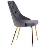 Стул в серой велюровой обивке Ward Grey Velour Chair варинант исполнения - 3 | Loft Concept в Орле