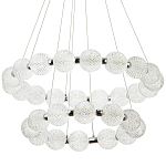 Светодиодная двухъярусная кольцевая люстра хром Crystal Globule Chandelier Chrome варинант исполнения - 1 | Loft Concept в Орле