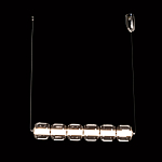 Люстра линейная с 6-ю прозрачными стеклянными плафонами округлой формы HANDLE GRAPE варинант исполнения - 3 | Loft Concept в Орле