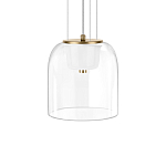 Подвесной светильник с цилиндрическим прозрачным стеклянным плафоном Grada Light варинант исполнения - 4 | Loft Concept в Орле