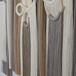 Настенный декор с бахромой белого и бежевого цвета Abstraction I варинант исполнения - 2 | Loft Concept в Орле