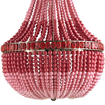 Люстра каплевидной формы украшенная круглыми бусинами Wooden Beads Chandelier Red Pink варинант исполнения - 2 | Loft Concept в Орле