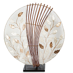 Настольная лампа из перламутра и дерева на подставке Indonesian Petal варинант исполнения - 3 | Loft Concept в Орле