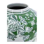 Ваза с зелеными цветочными и птичьими мотивами Vase Inspired by Nature варинант исполнения - 3 | Loft Concept в Орле