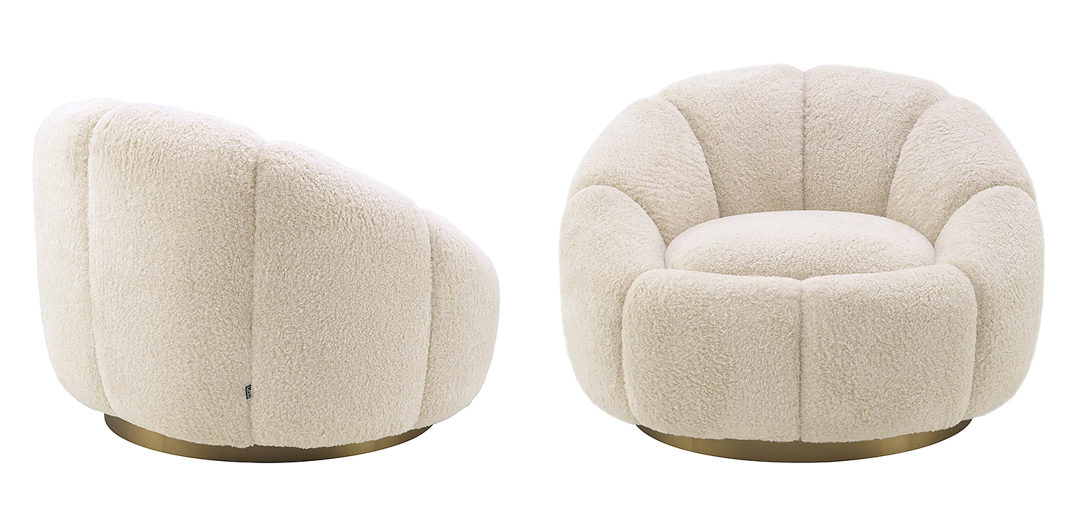 Кресло Eichholtz Swivel Chair Inger Brisbane Cream Кресло Eichholtz Swivel Chair Inger Brisbane Cream - Loft-Concept в Орле