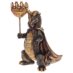 Подсвечник в виде дракона Dragon candlestick Green Gold Brown L or R варинант исполнения - 9 | Loft Concept в Орле