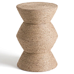 Приставной стол с отделкой из джута Juti D30 см варинант исполнения - 1 | Loft Concept в Орле