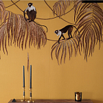 Обои с вышивкой ручной работы Étienne Original colourway on wool sateen варинант исполнения - 5 | Loft Concept в Орле