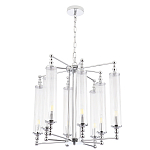 Люстра с 8-ю прозрачными цилиндрическими плафонами Jeanette варинант исполнения - 4 | Loft Concept в Орле