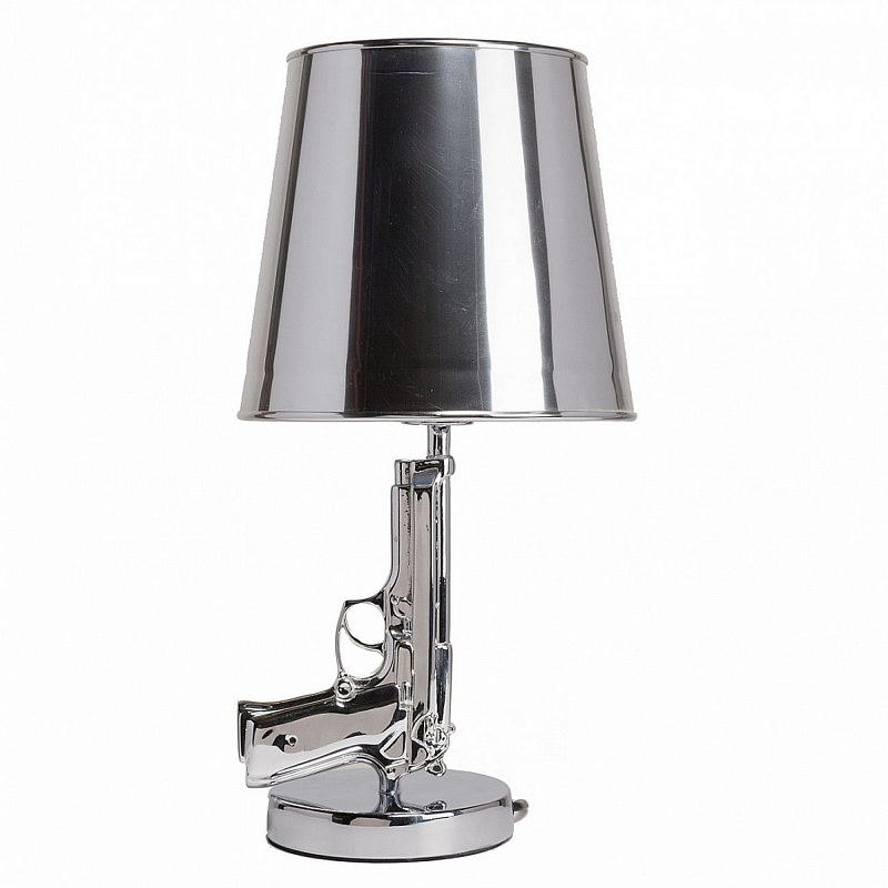 Настольная лампа Flos Guns Bedside Chrome Белый Серебряный Настольная лампа Flos Guns Bedside Chrome Белый Серебряный в Орле | Loft Concept