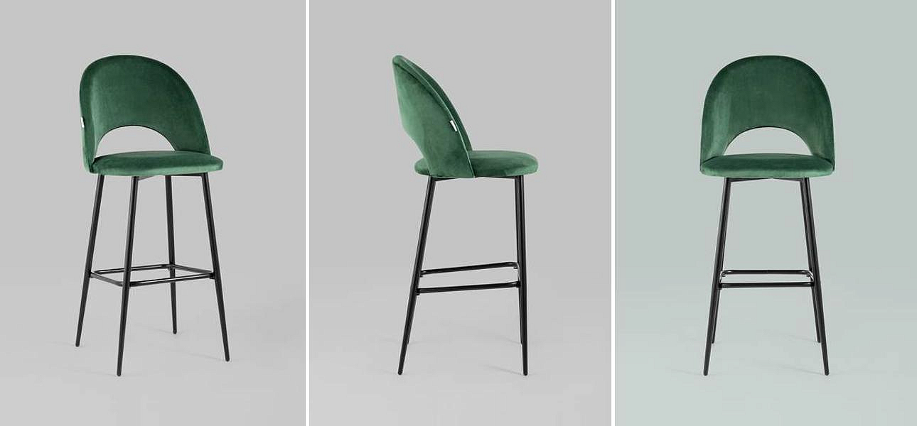 Барный Стул CLIFF Chair Зеленый Велюр Барный Стул CLIFF Chair Зеленый Велюр - Loft-Concept в Орле