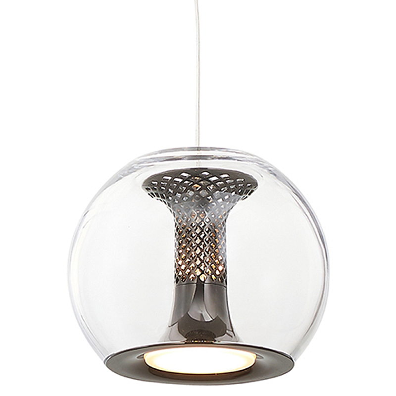 Подвесной светильник со стеклянным плафоном Inner Gleam Globe black Черный Прозрачное Стекло Подвесной светильник со стеклянным плафоном Inner Gleam Globe black Черный Прозрачное Стекло в Орле | Loft Concept