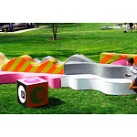 Дизайнерский модульный диван волнистой формы с цветным принтом Poltronova Superonda Sofa варинант исполнения - 36 | Loft Concept в Орле